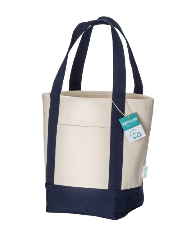 Mini borsa shopper in cotone riciclato